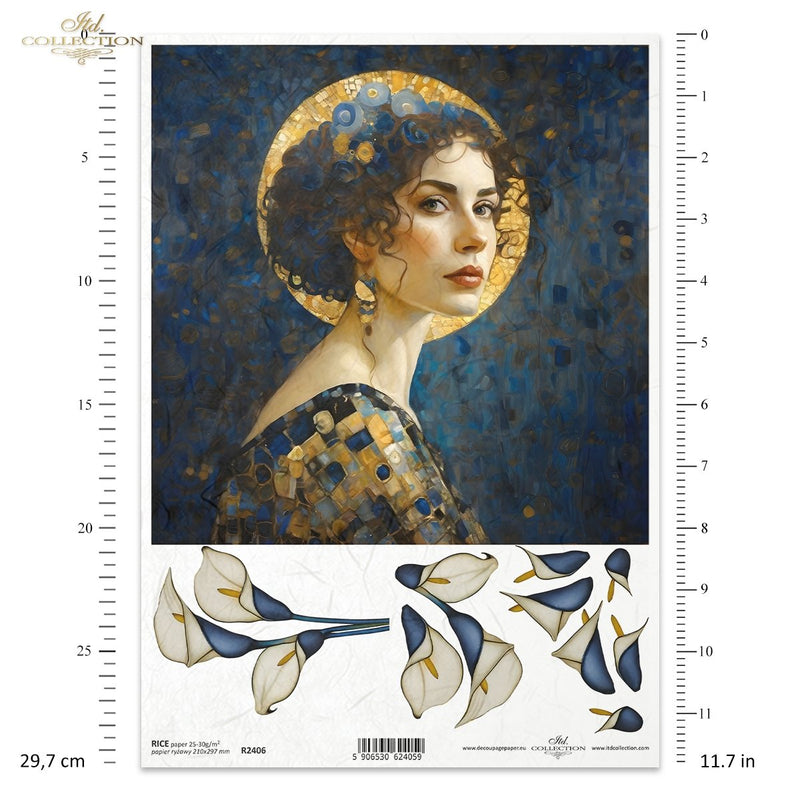 ITD Collection - Inspired by Klimt - Rice Paper - R2406
