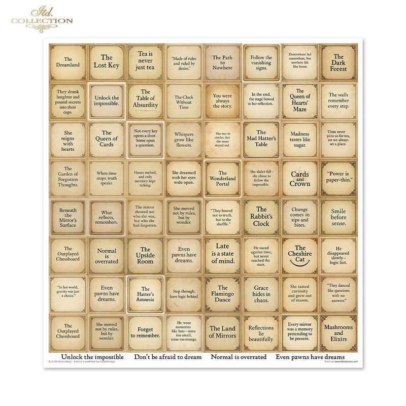 ITD Collection - Alice's Magic Vol.2  Scrapbooking Papers