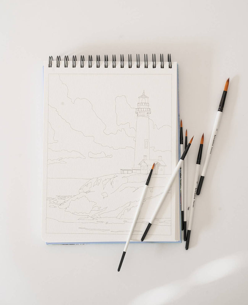 bailey rae studio - Landscape watercoloring book - outlines with video tutorials