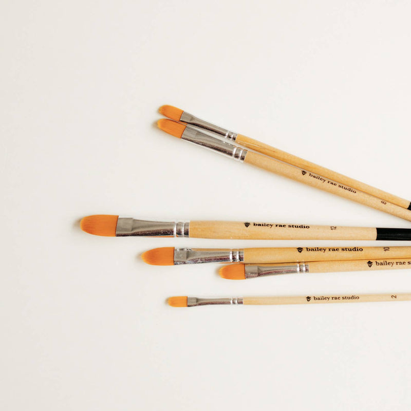 bailey rae studio - Filbert Watercolor Brush Set
