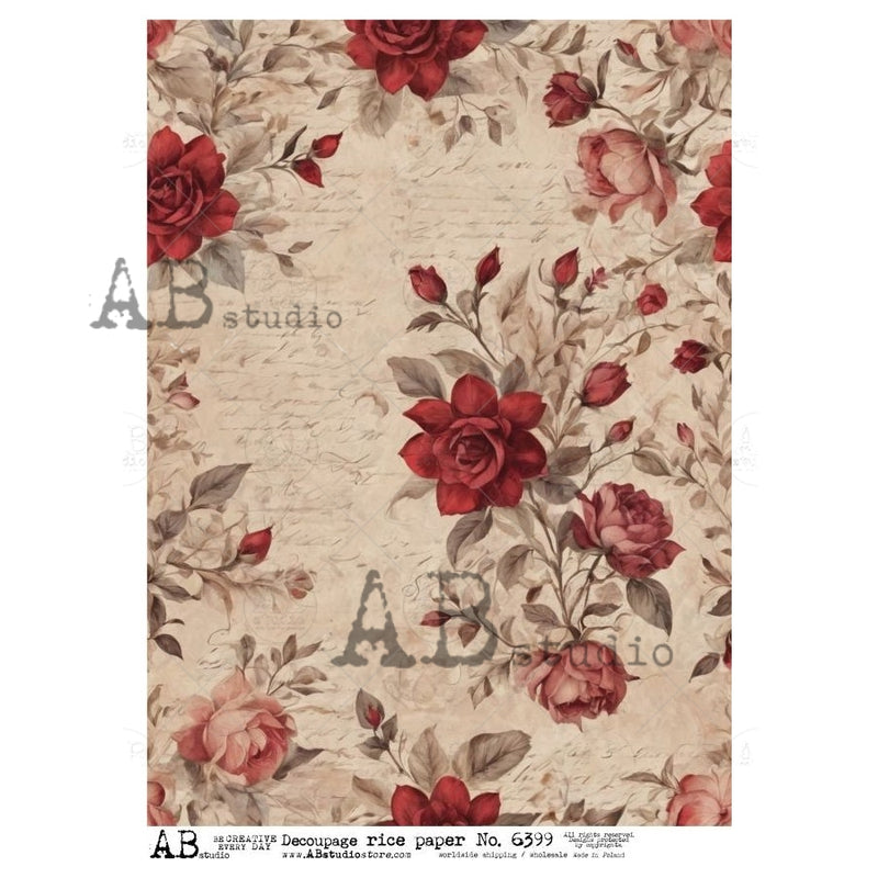 ABstudio - Rice Paper - Roses No. 6399
