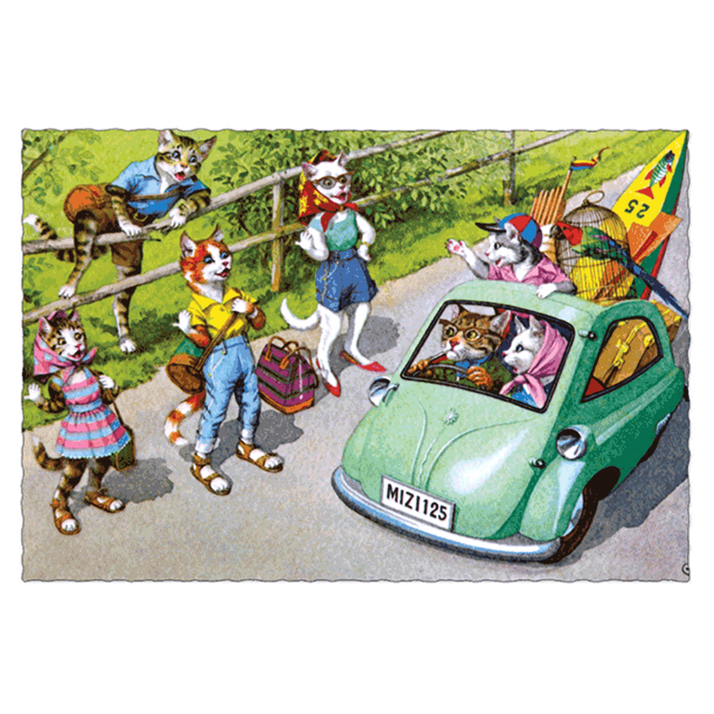 Delightfully Dressed Cats Postcard Box - Everyday Boxed Postcards - Root & Company