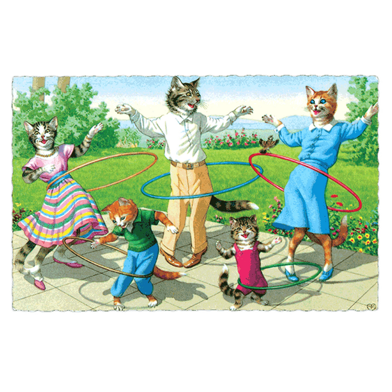 Delightfully Dressed Cats Postcard Box - Everyday Boxed Postcards - Root & Company