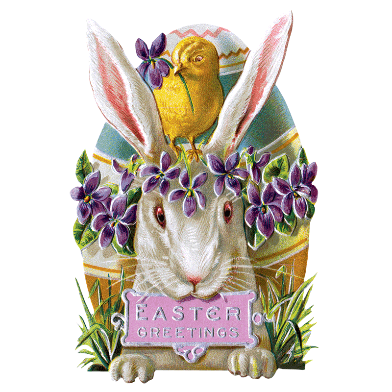 Laughing Elephant - Easter Rabbit - Holiday Sticker Box