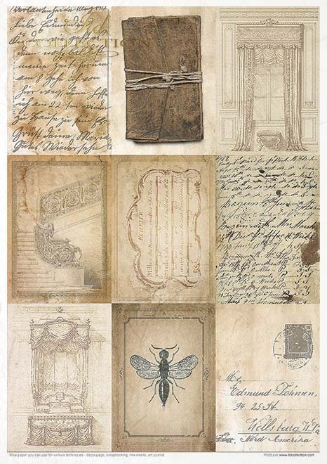 ITD Collection - Old Diary Ephemeral Moments - Rice Paper Set