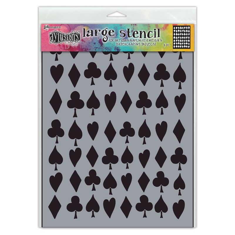 Dylusions 5" x 8" Stencil - Suits You Sir - Root & Company