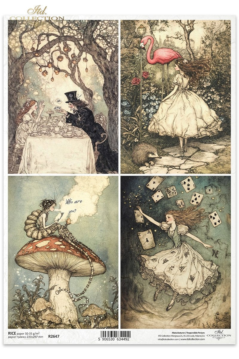 ITD Collection - Alice in Wonderland - Rice Paper - R2647