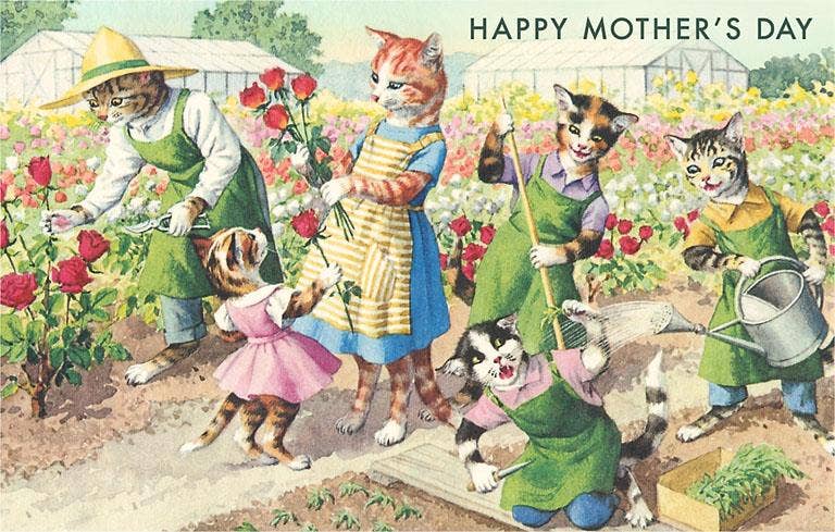 Found Image Press - Postcard - Crazy Cats Happy Mother's Day