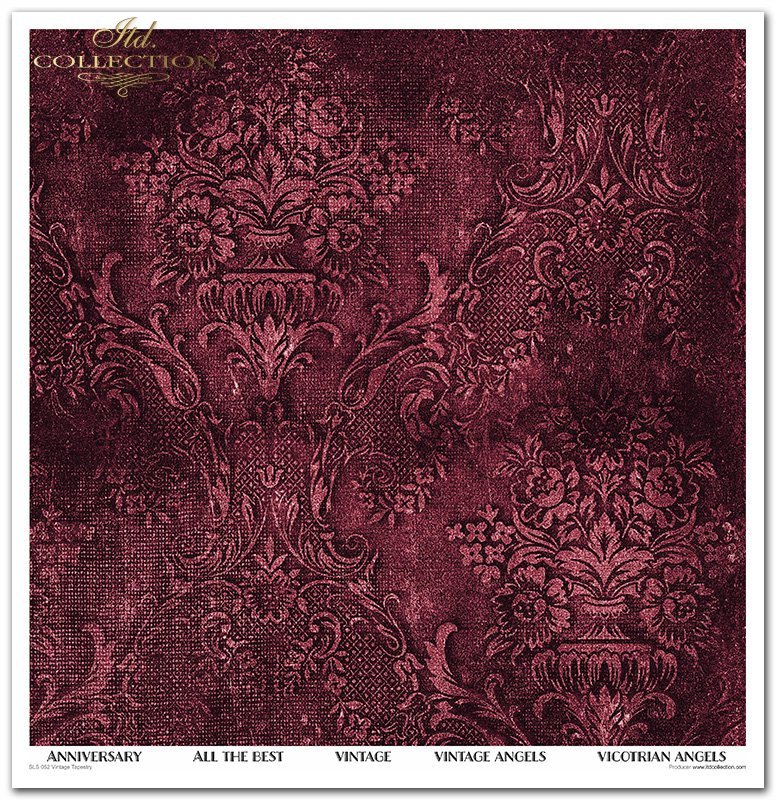 ITD Collection - Vintage Tapestry Scrapbooking Papers