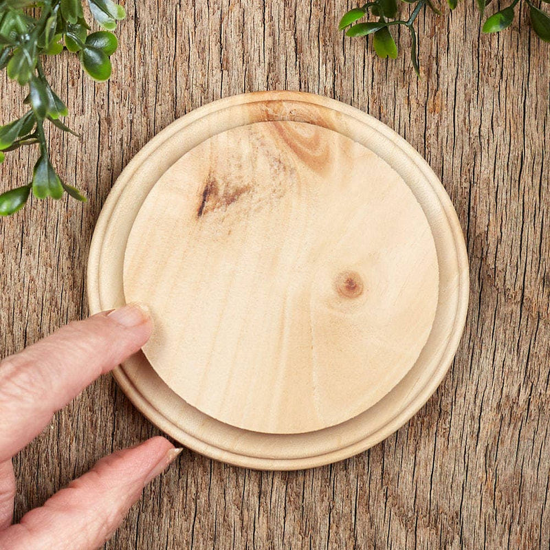 Root and Company - 4" Dia. x 3/4" Thick - Unfinished Wood Round Circle Plaque