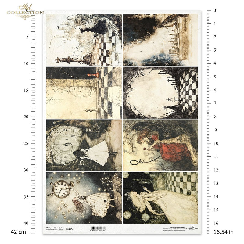 ITD Collection - Alice in Wonderland - R1487L - A3 Rice Paper