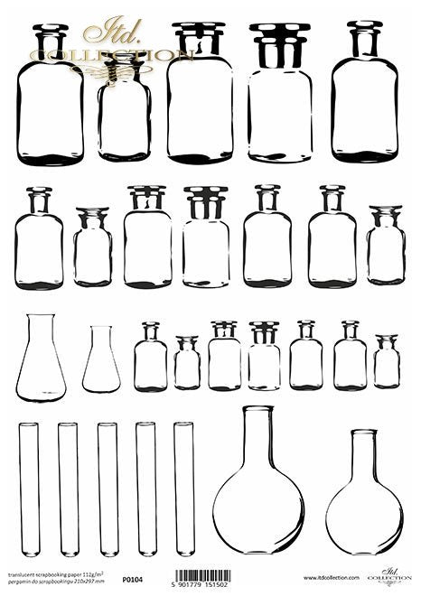ITD Collection - Herbalist Jars #2 - Translucent Scrapbooking Paper