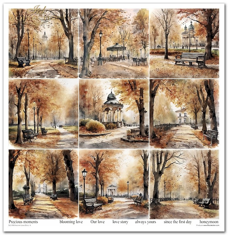 ITD Collection - Autumn Love Story Scrapbooking Papers