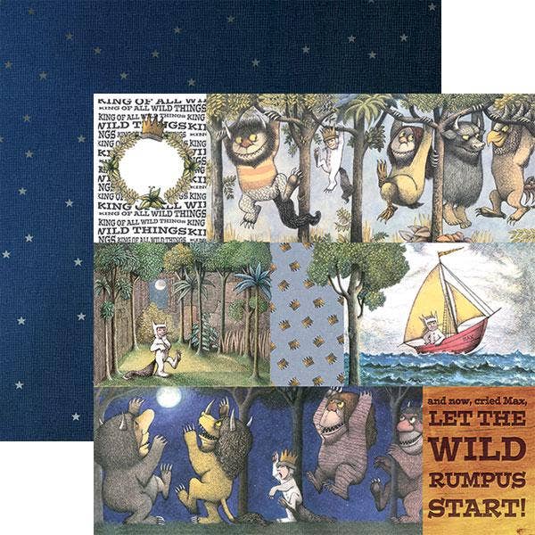 Paper House Productions - Where the Wild Things Are-Tag 12x12 Double Sided Paper