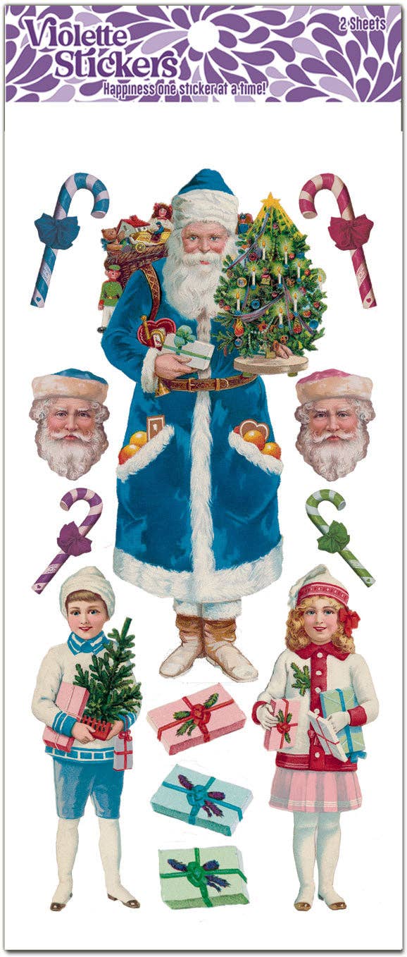 Violette Stickers - Peppermint Scented Santa Sticker
