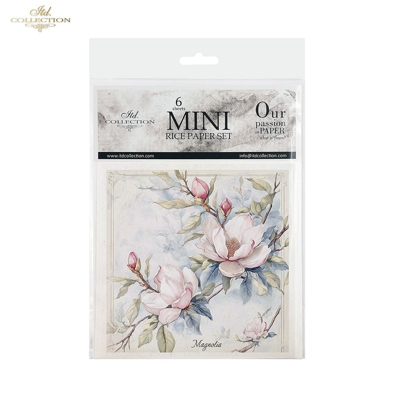 ITD Collection - Rice Paper Set Mini - Floral Shabby Chic - RSM176