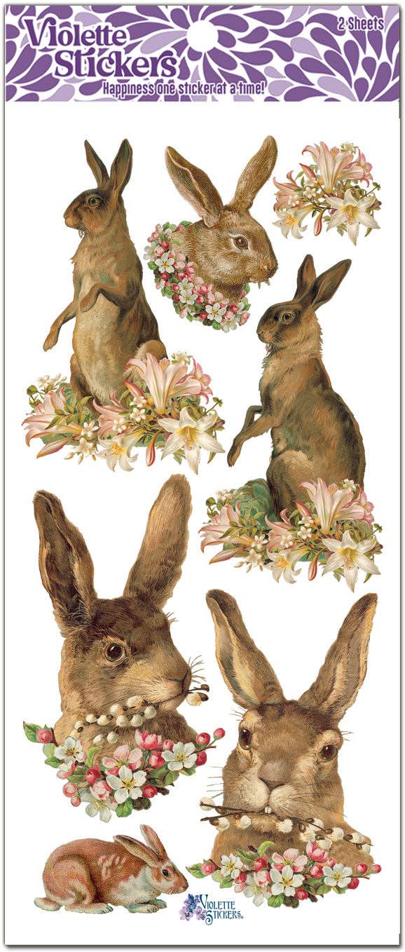 Violette Stickers - Easter Hares Stickers