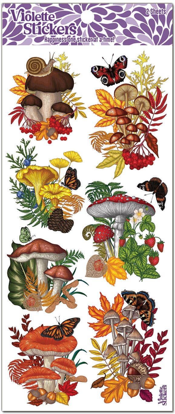 Violette Stickers - Mushroom Terrarium