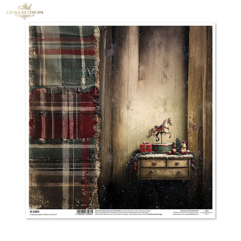 ITD Collection - Retro Toys - SL1860 Scrapbooking Single Sheet