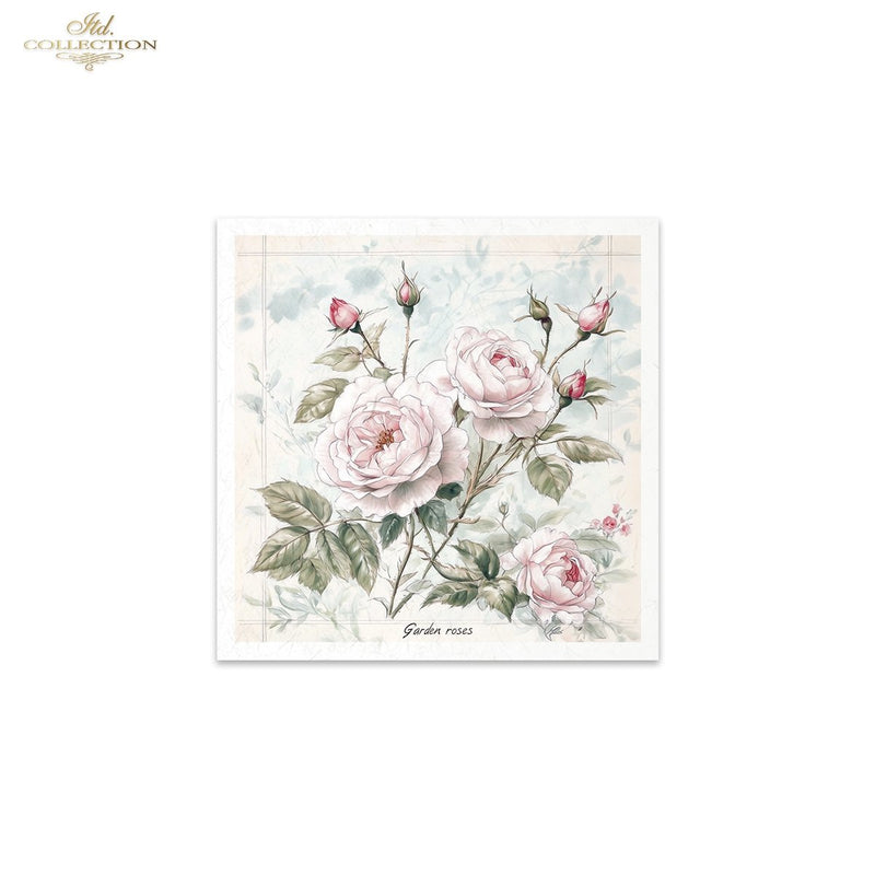 ITD Collection - Rice Paper Set Mini - Floral Shabby Chic - RSM177