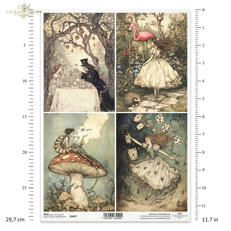 ITD Collection - Alice in Wonderland - Rice Paper - R2647