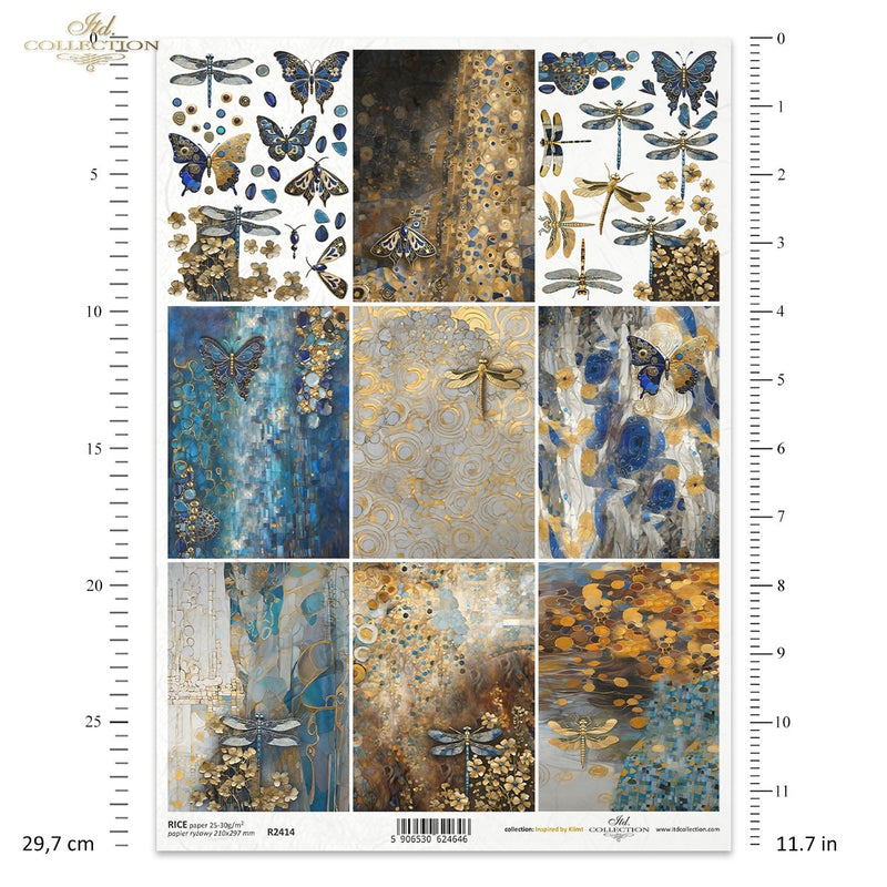 ITD Collection - Inspired by Klimt - Rice Paper - R2414