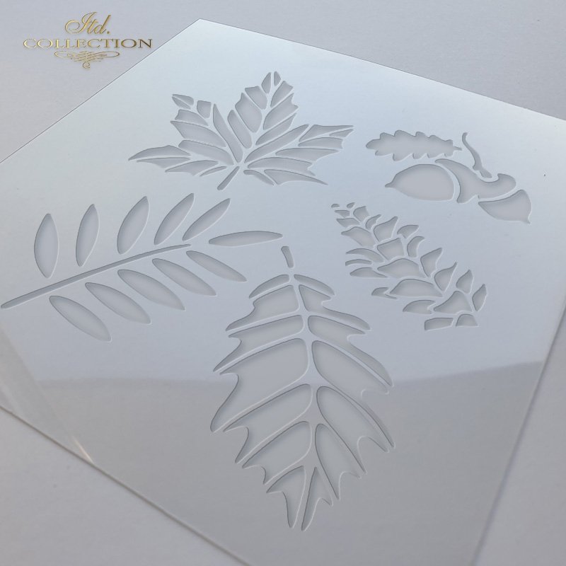 ITD Collection - Stencil - Leaves, Acorns & Pine Cones