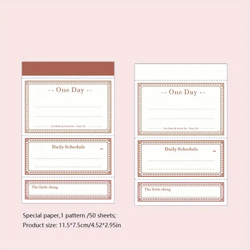 50 Sheet Unique Design Memo Pad