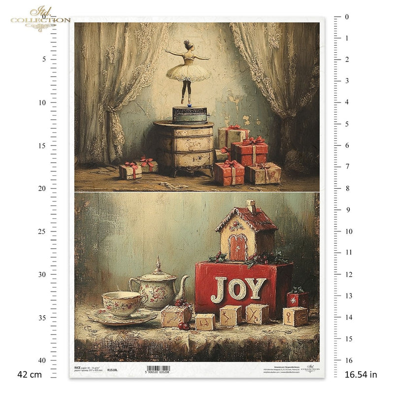 ITD Collection - Retro Toys - R1518L - A3 Rice Paper