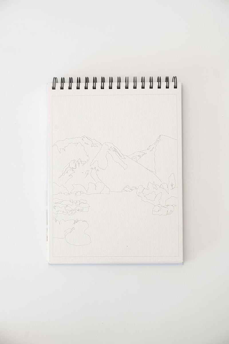 bailey rae studio - Landscape watercoloring book - outlines with video tutorials