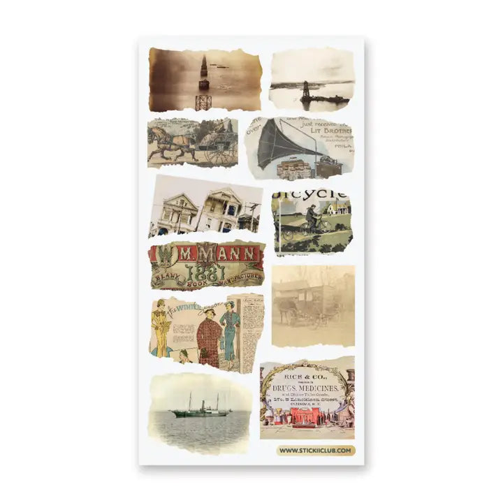 STICKII - Antique Ephemera Sticker Sheet