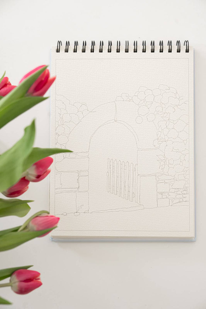 bailey rae studio - Landscape watercoloring book - outlines with video tutorials