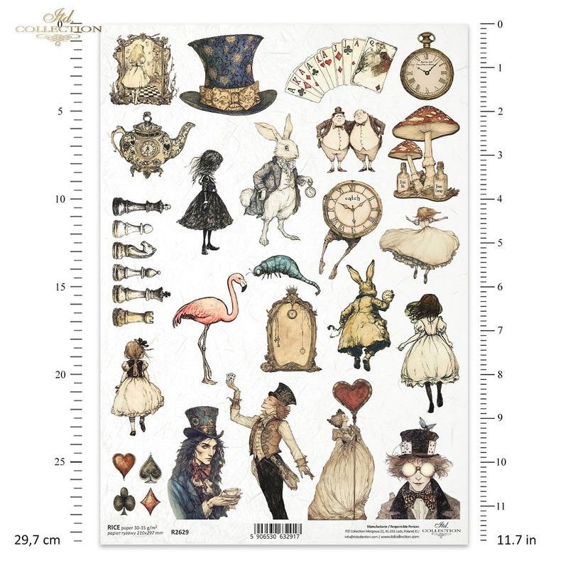 ITD Collection - Alice in Wonderland - Rice Paper - R2629