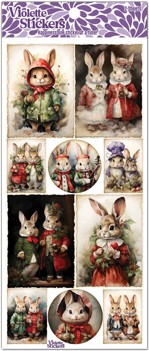 Violette Stickers - Bunny Christmas Stickers