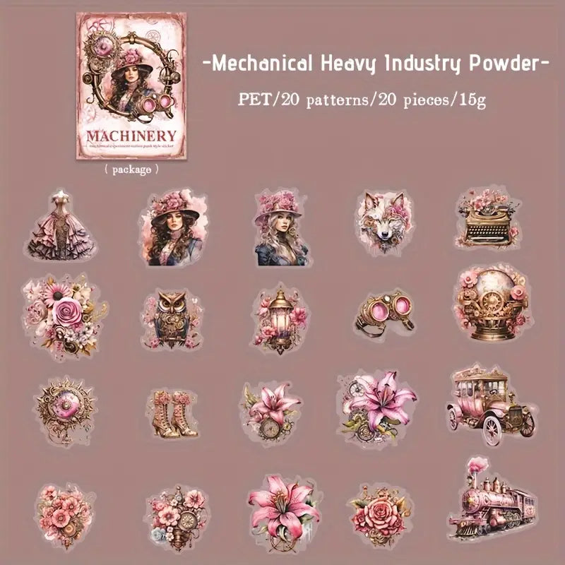Retro Steampunk Style Stickers