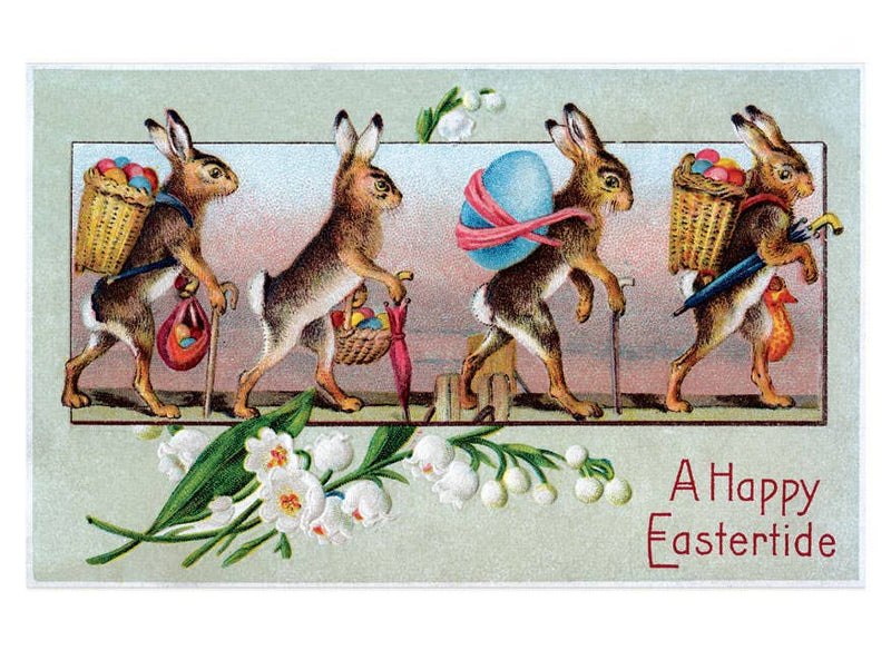 Laughing Elephant - Joyful Easter Postcard Box - 36 Unique Vintage Postcards