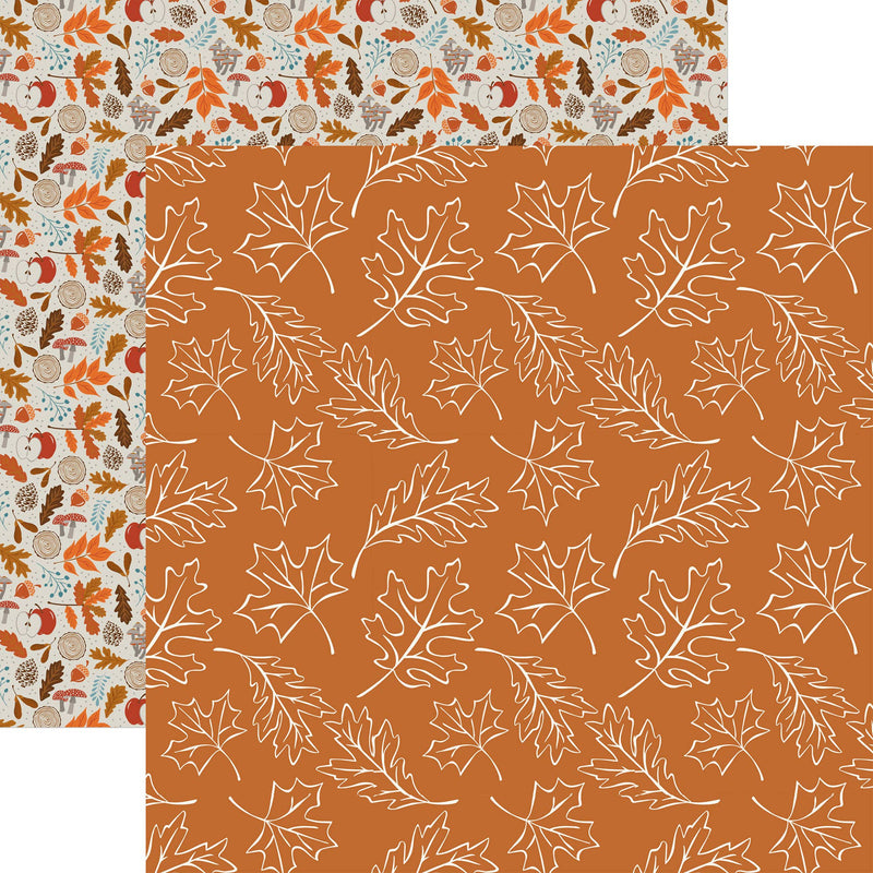 Paper House Productions - Fall Leaves 12 x 12 Scrapbook Paper