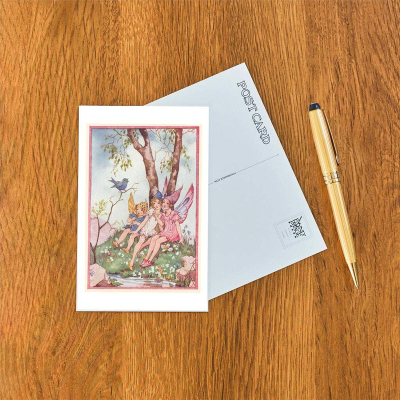 Found Image Press - Postcard - Fairies by the Stream