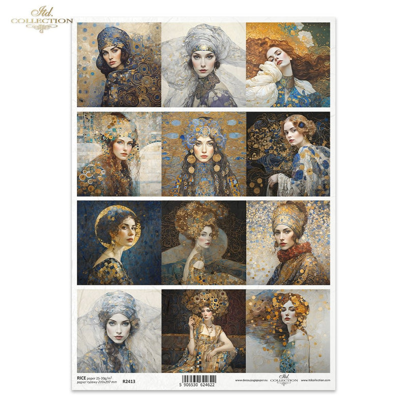ITD Collection - Inspired by Klimt - Rice Paper - R2413