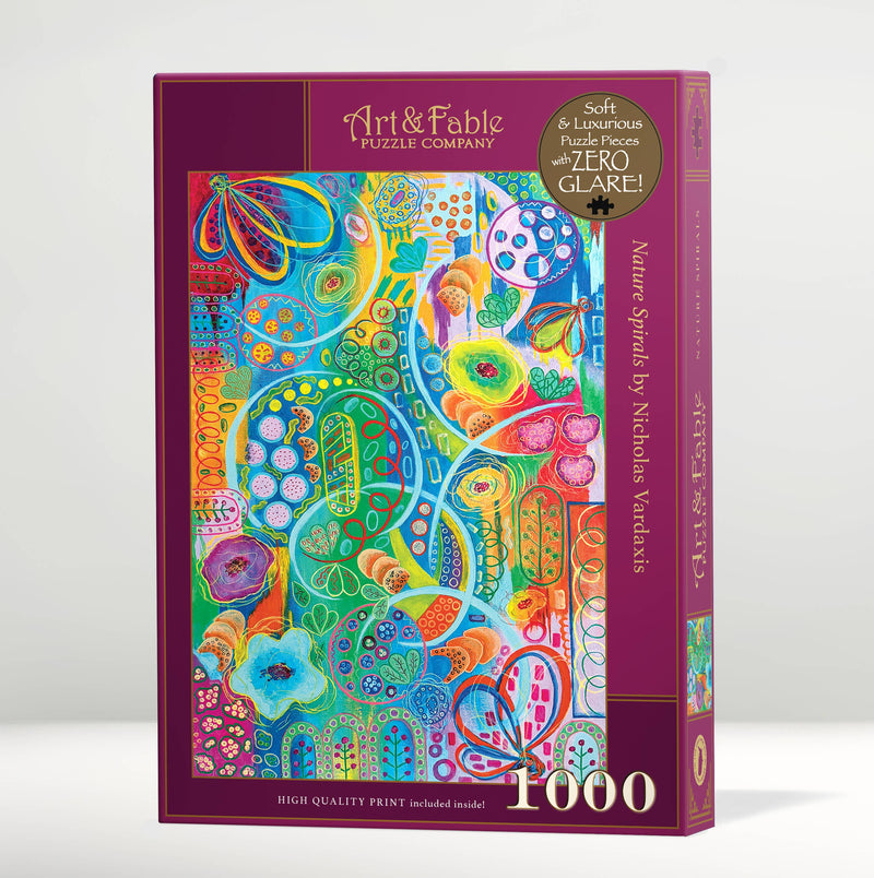 Art & Fable Puzzle Company - Nature Spirals - 1000pc Velvet-Touch Puzzle