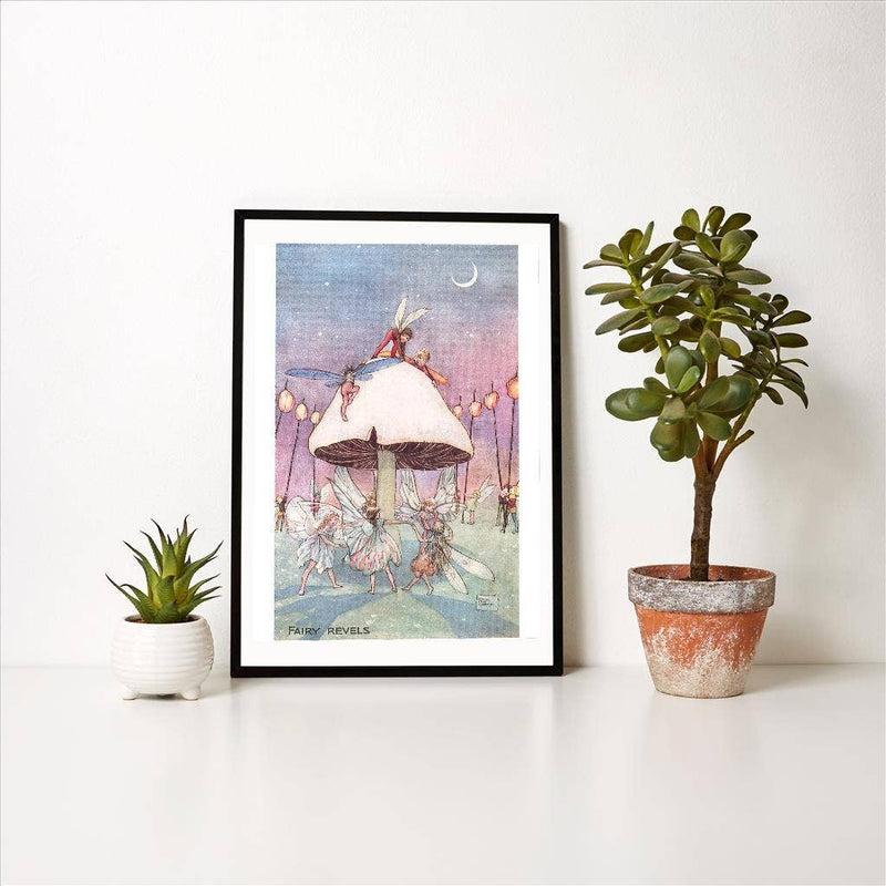 Found Image Press - Art Print - Fairies Dancing under Toadstool