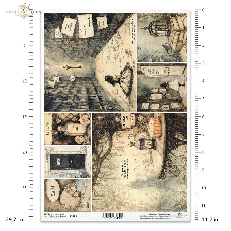ITD Collection - Alice in Wonderland - Rice Paper - R2658