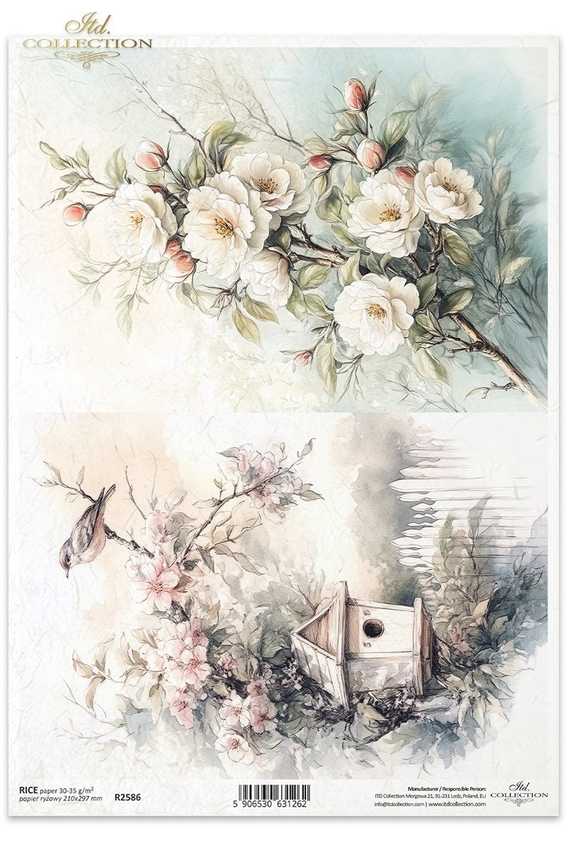 ITD Collection - Cottage in the Country - Rice Paper - R2586