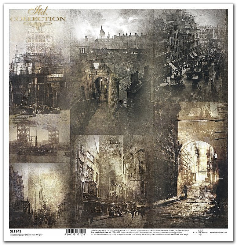 ITD Collection - Gothic Stories - Cities - Scrapbooking Single Sheet