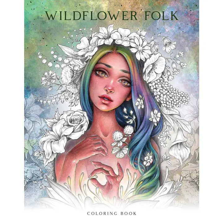 Christine Karron - Wildflower Folk Coloring Book