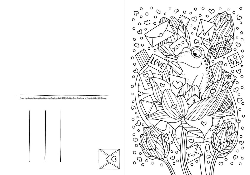 Emelie Lidehäll Öberg - Happy Day Coloring Postcards