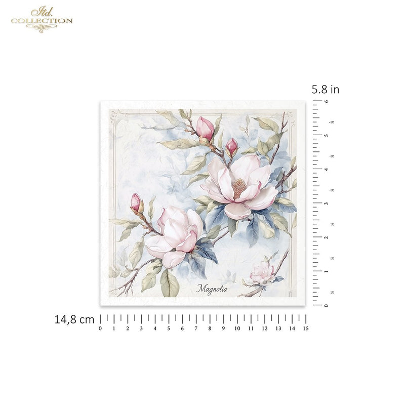 ITD Collection - Rice Paper Set Mini - Floral Shabby Chic - RSM176