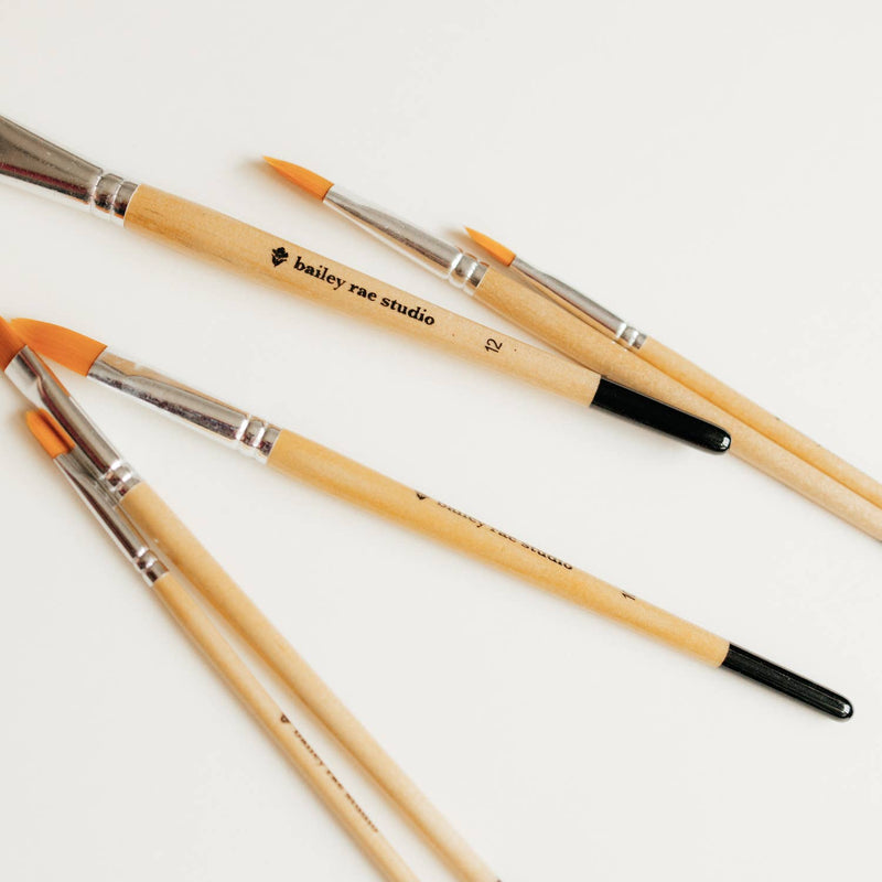 bailey rae studio - Filbert Watercolor Brush Set