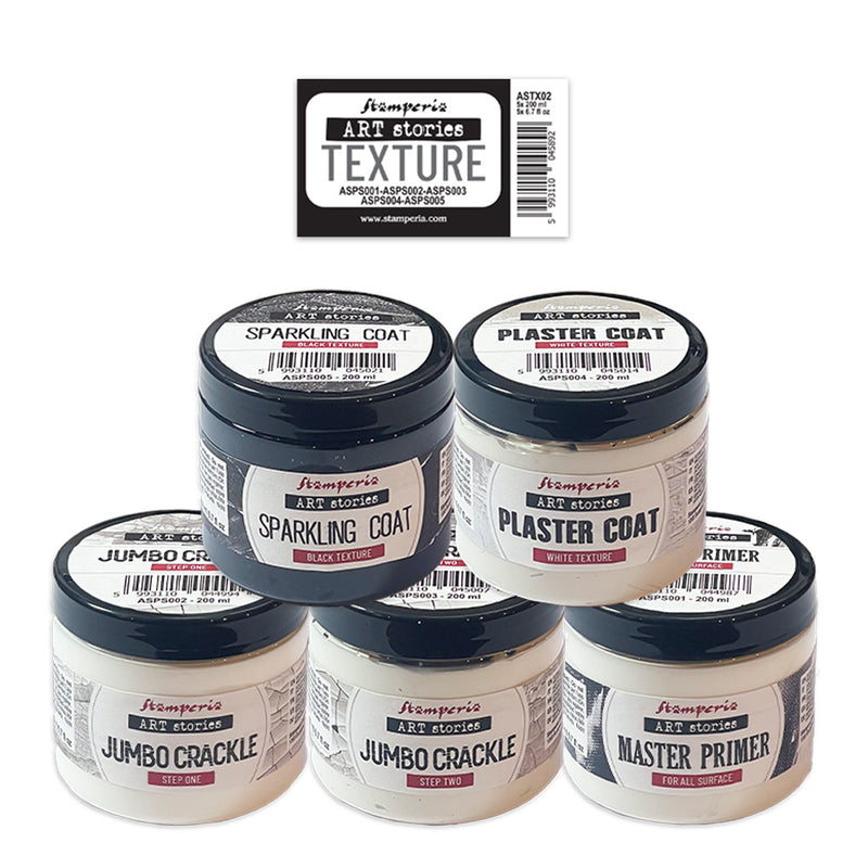Stamperia - ART stories - Texture Paste Set 5pc