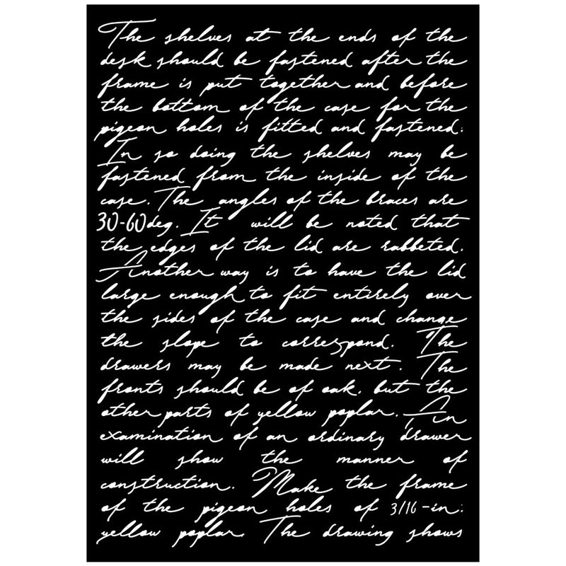 Stamperia - ART stories - Big Stencils - A3 - Writings